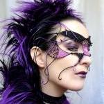Purple And Black Cyber Goth Mask
