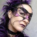 Purple And Black Cyber Goth Mask